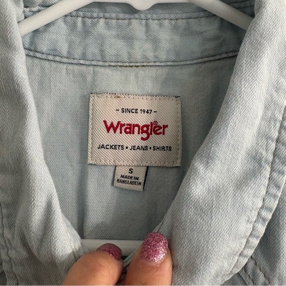 Wrangler Women’s Tie Front Sleeveless Western Shirt SZ Small - Picture 4 of 10